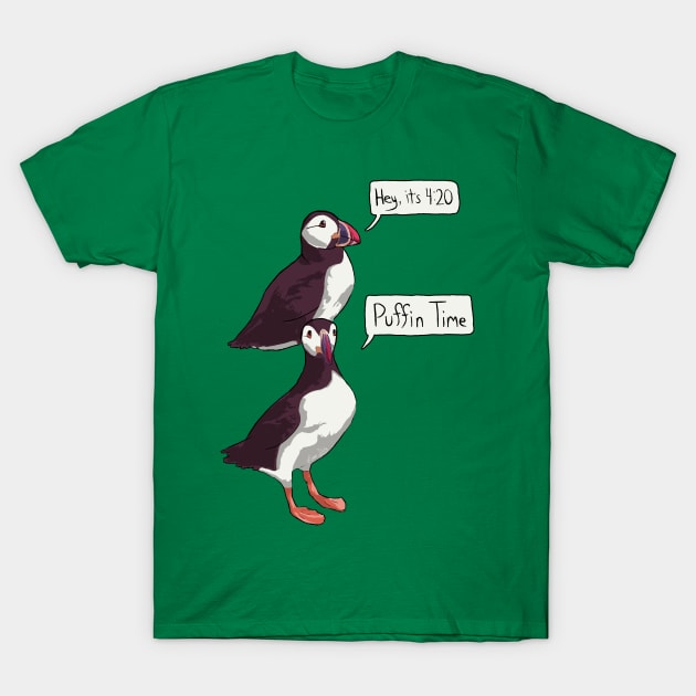 Puffin Time - 'just the birbs' T-Shirt by BeSmartFightDirty